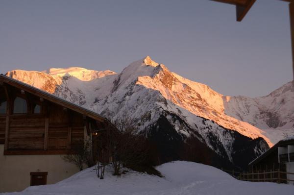 vue du Mont-Blanc depuis le balcon